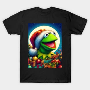 Puppet Wonderland: Festive Art Prints Featuring Whimsical Puppets for a Joyful Christmas Celebration! T-Shirt